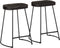 vidaXL - Barkrukken - 2 - st - zwart - 45x40x62 - cm - massief - mangohout