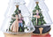 Verlichte decoratie DKD Home Decor Kerstmis Rood Wit (15 x 13,5 x 24 cm) (2 Stuks)