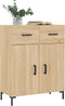vidaXL - Dressoir - 69,5x34x90 - cm - bewerkt - hout - sonoma - eikenkleurig