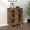 vidaXL - Dressoir - 69,5x34x90 - cm - bewerkt - hout - gerookt - eikenkleurig