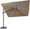 Platinum Sun & Shade – Zweefparasol - Challenger T² Glow - 300x300cm - Taupe - Dubbel Kantelbaar - 360° Draaibaar - 96% UV protectie