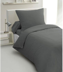 Home Linge Passion - Dekbedovertrekset 2-delig - Microvezel 82 g - 140 x 200 cm - Antracietgrijs (2 stuks)