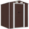vidaXL - Tuinschuur - 192x191x223 - cm - gegalvaniseerd - staal - donkerbruin