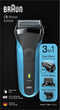 Braun Series 3 - Elektrisch Scheerapparaat Wet&Dry - 3 Scheerkoppen - Zwart/Blauw