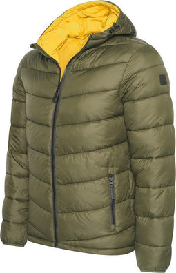 Cappuccino Italia - Heren Jas winter Hooded Winter Jacket Army - Groen - Maat L