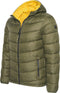 Cappuccino Italia - Heren Jas winter Hooded Winter Jacket Army - Groen - Maat L
