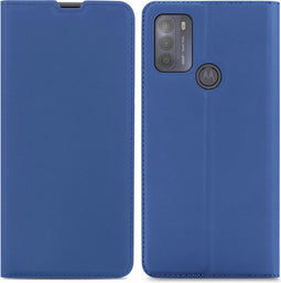 iMoshion Hoesje Geschikt voor Motorola Moto G50 Hoesje Met Pasjeshouder - iMoshion Slim Folio Bookcase - Blauw