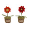 Deurhouder Home ESPRIT Polyester Jute 14 x 14 x 33 cm (2 Stuks)
