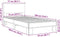 vidaXL - Bedframe - bewerkt - hout - en - metaal - gerookt - eikenkleurig - 75x190 - cm