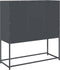 vidaXL - Dressoir - 100,5x39x107 - cm - koudgewalst - staal - antracietkleurig