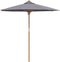 vidaXL - Donkergrijze - Tuinparasol - 217x230 - cm - van - Bamboe