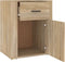 vidaXL - Nachtkastje - 50x36x60 - cm - bewerkt - hout - sonoma - eikenkleurig