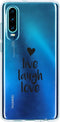 Hoesje Geschikt voor Huawei P30 Hoesje Siliconen - Design Backcover siliconen - Meerkleurig / Live Laugh Love
