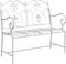 vidaXL - Tuinbank - met - Strak - Ontwerp - Wit - 104 - cm - Staal
