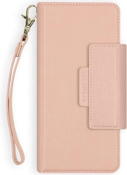 Selencia Hoesje Geschikt voor iPhone Xr Hoesje Met Pasjeshouder - Selencia Surya 2-in-1 Uitneembare Vegan Lederen Bookcase - Roze