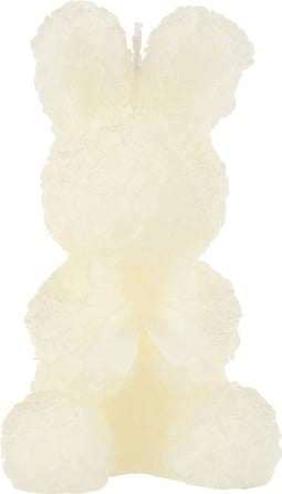 J-Line kaars Konijn - wit - medium - 15U - paasdecoratie