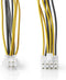 Nedis Interne Voedingskabel - EPS 8-Pins Male - P4 Female - Verguld - 0.15 m - Rond - PVC - Geel / Zwart - Envelop