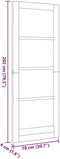 vidaXL - Interieurdeur - 'ORKDAL'Wit - 78x202x4 - cm - Massief - Houten - Vuren