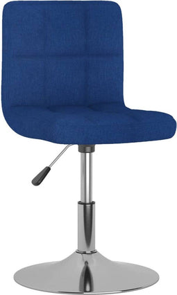 vidaXL - Eetkamerstoel - draaibaar - stof - blauw