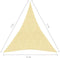 vidaXL - Zonnezeil - 160 - g/m² - 5x7x7 - m - HDPE - beige