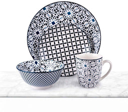 Alpina - Serviesset - 16 Onderdelen voor 4 Personen - Multicolour (4 Stuks)