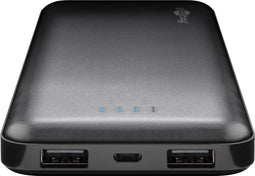 Goobay 40891 - Powerbank Slimline - 10.000 mAh - 2x USB-A (2A)