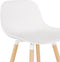 Alterego Mini Tatsu - Witte Barkruk - Natuurlijke Houten Poten - 48x46x89cm