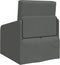 vidaXL - Vloersofa - Bed - 2-in-1 - Donkergrijs - 65x80x83 - cm - Stof