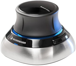 3Dconnexion SpaceMouse - 6DoF - Draadloos RF + Bluetooth - Zwart Blauw Zilver