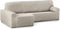 Hoes voor chaise longue met korte armleuning links Eysa ROC Wit 180 x 120 x 360 cm