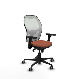 Piqueras y Crespo 3D036G0 - Bureaustoel - Verstelbare hoogte met armleuning - Wit Bruin