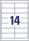 Huismerk Avery 3678 - Universele Etiket 97x37mm - 14 etiketten per vel - Wit (100 vellen)