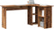 vidaXL - Hoekbureau - met - Opslag - Oud - Hout - 142x102x73 - cm