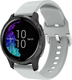 iMoshion Bandje Geschikt voor Garmin Vivoactive 3 / Venu / Forerunner 245 - iMoshion Siliconen bandje - Lichtgrijs