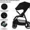 Kinderkraft TRIG 3 - Grote Wandelwagen tot 25 kg - Verstelbare Rugleuning en Voetensteun - CLICK & FOLD Systeem - 360° Draaiende Wielen - Waterdichte Kap met Ventilatie - Comfortabele Zitting - Lichtgewicht 8,9 kg - Zwart