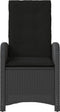 vidaXL - Tuinstoelen - 2 - st - verstelbaar - met - kussens - poly - rattan - zwart