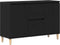 vidaXL - Dressoir - Zwart - Eiken - 101x35x60 - cm - Geengineerd - Hout