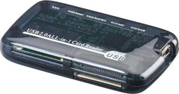 M-Cab 7300022 USB 2.0 Zwart, Doorschijnend geheugenkaartlezer