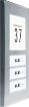 m-e modern-electronics 41067 Belplaat Met adresveld, Met naambord Driegezinswoning RVS 12 V/1 A