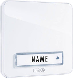 m-e modern-electronics 41144 Complete set voor Draadloze deurbel Verlicht, Met naambord