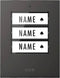 m-e modern-electronics 41307 Zender voor Draadloze deurbel Verlicht, Met naambord