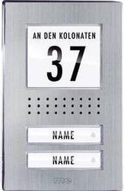 m-e modern-electronics ADV-120.1 EG Buitenunit voor Deurintercom Kabelgebonden Tweegezinswoning RVS
