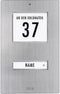 m-e modern-electronics KT 1-EG Belknop Met adresveld, Met naambord 1-voudig RVS 12 V/1 A