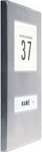 m-e modern-electronics KT 1-EG Belknop Met adresveld, Met naambord 1-voudig RVS 12 V/1 A