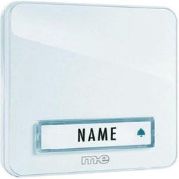 m-e modern-electronics KTA-1 W Belplaat Met naambord 1-voudig Wit 12 V/1 A