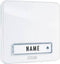 m-e modern-electronics KTA-1 W Belplaat Met naambord 1-voudig Wit 12 V/1 A