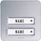 m-e modern-electronics KTA-2 A/S Belplaat Met naambord 2-voudig Zilver 12 V/1 A