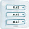 m-e modern-electronics KTA-3 W Belplaat Met naambord 3-voudig Wit 12 V/1 A
