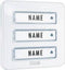m-e modern-electronics KTA-3 W Belplaat Met naambord 3-voudig Wit 12 V/1 A