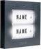 m-e modern-electronics KTB-2 A Belplaat Met naambord 2-voudig Antraciet 12 V/1 A